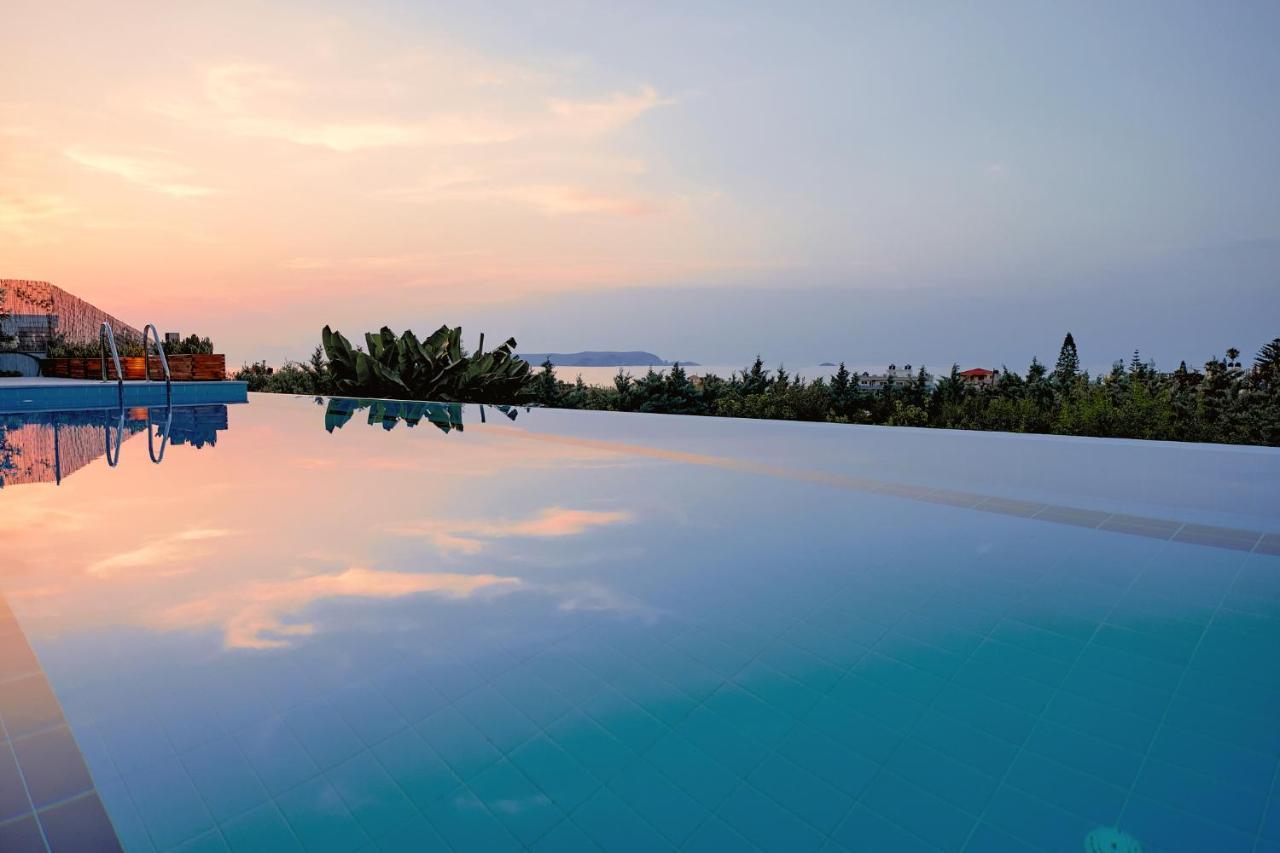 Four Seasons Private Villa - Seaview - Big Heated Pool - Gym - Sport Activities Гуве Экстерьер фото