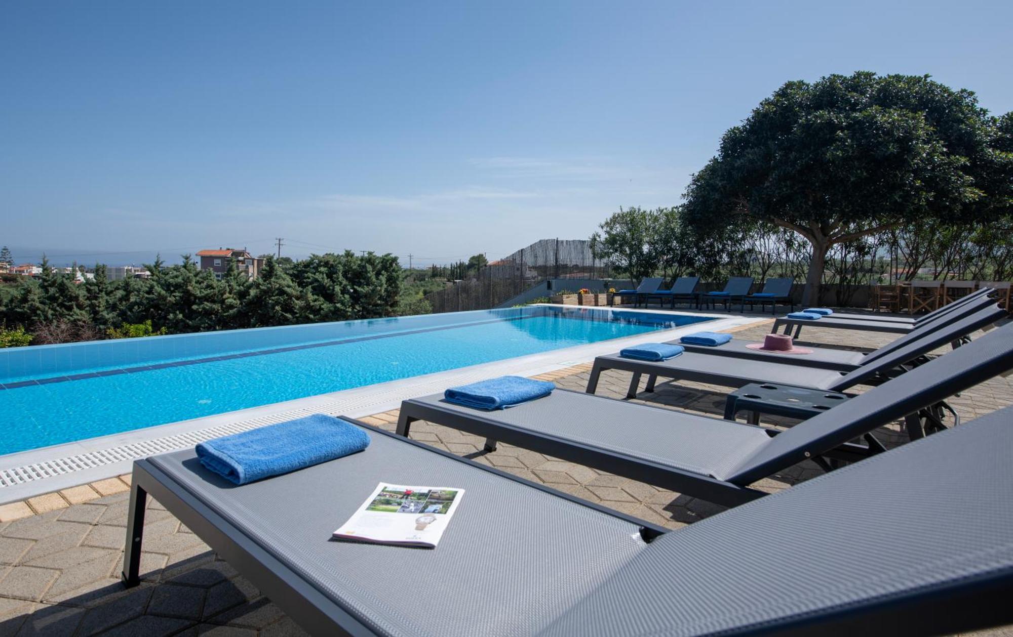 Four Seasons Private Villa - Seaview - Big Heated Pool - Gym - Sport Activities Гуве Экстерьер фото